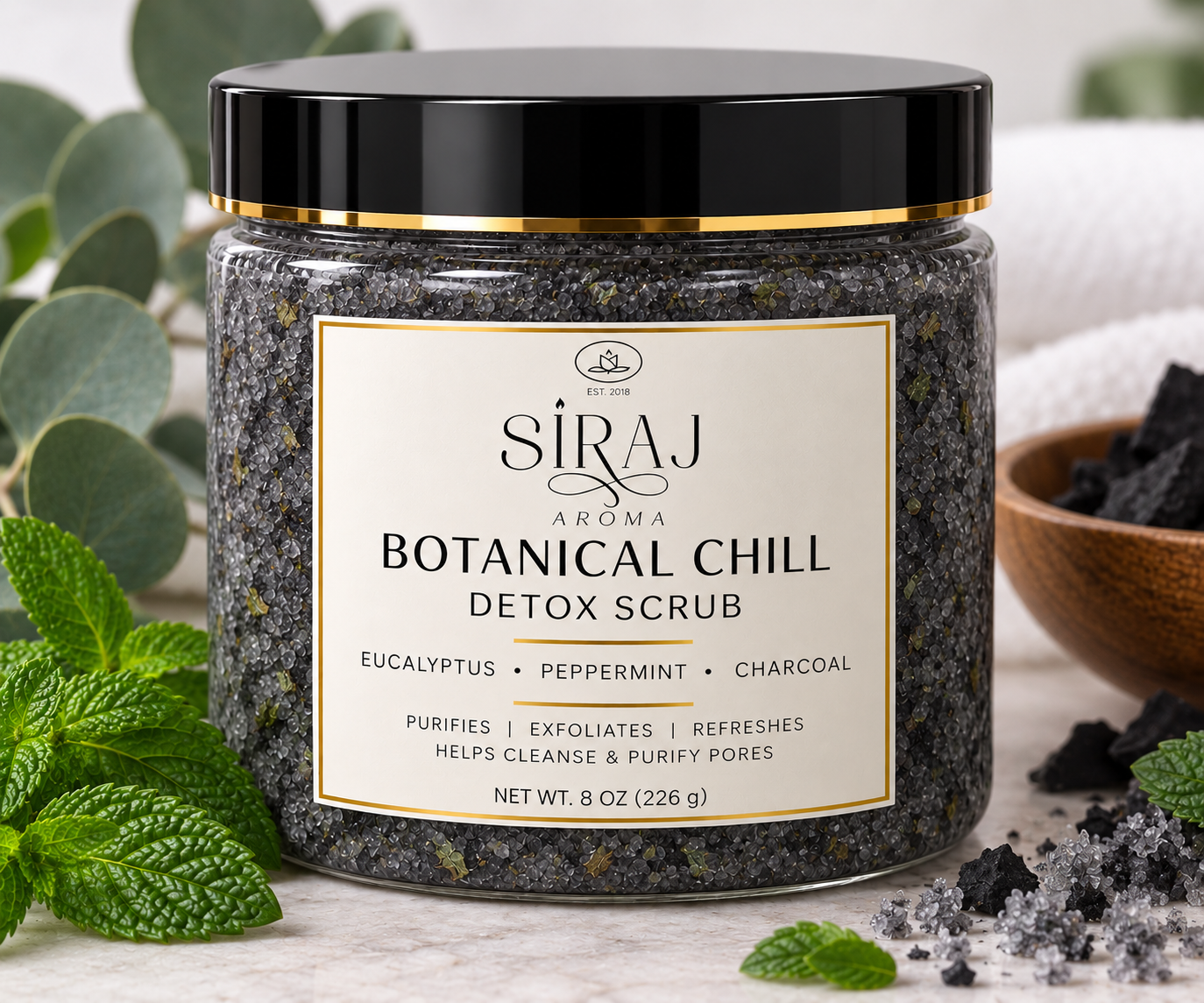 Serenity Breeze Pink Himalayan Salt Scrub - Lavender, Mint & Chamomile